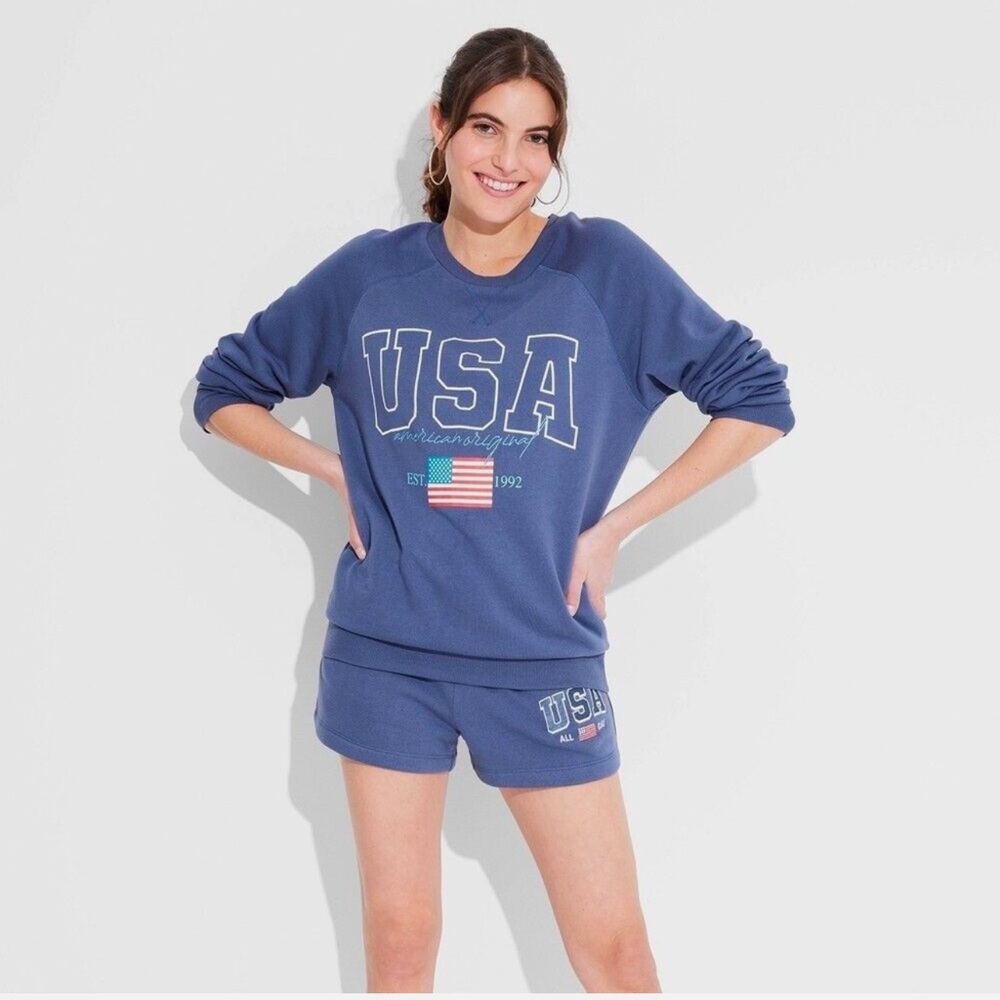 Zoe+Liv Women's American Original USA Graphic Sweatshirt